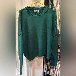 Double Zero Vibrant dark green Crew Neck Sweater